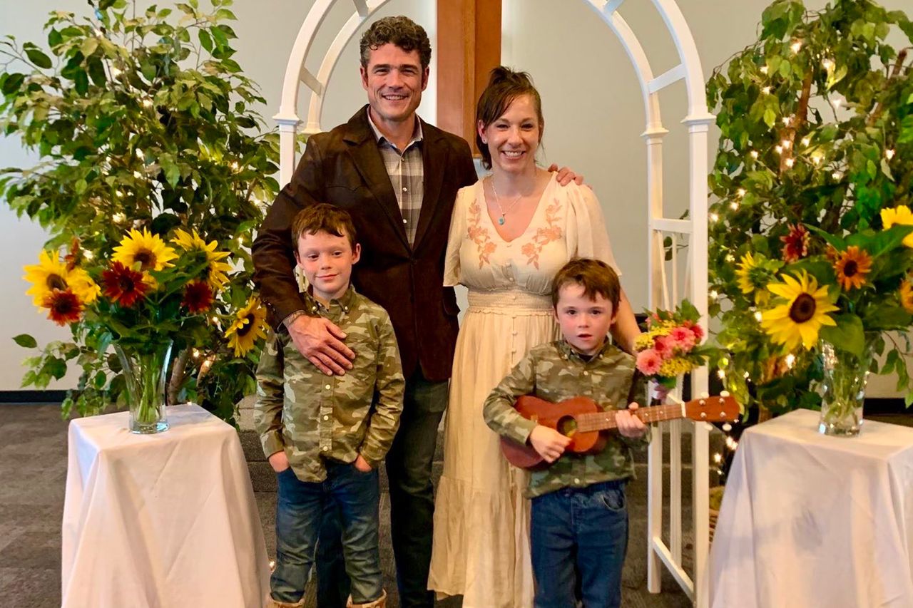 Joe Kent with his 2 sons and wife Heather Kaiser in August 2025.Credit: Joe Kent/Instagram