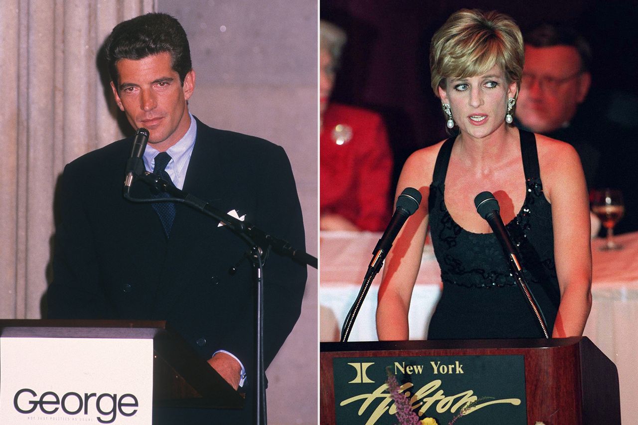 John F Kennedy Jr. speaks during a George magazine press conference on September 7, 1995 in New York ; Princess Diana. John F Kennedy Jr. speaks during a George magazine press conference on September 7, 1995 in New York ; Princess Diana.Credit: Ron Galella Collection via Getty ; Pool Photograph/Corbis via Getty