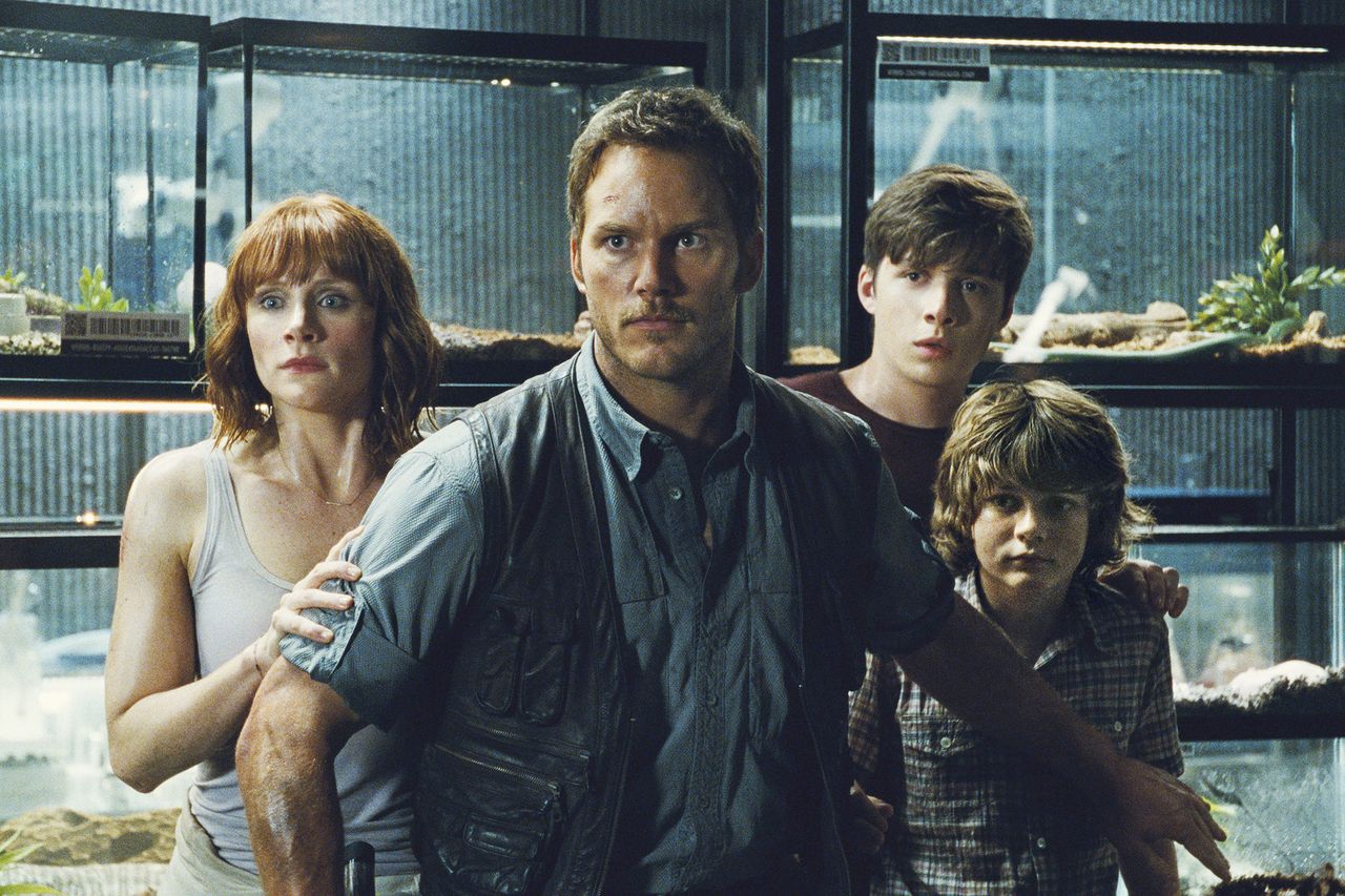 From left: Bryce Dallas Howard, Chris Pratt, Nick Robinson and Ty Simpkins in 'Jurassic World'Credit: Amblin/Legendary/Universal/Kobal/Shutterstock