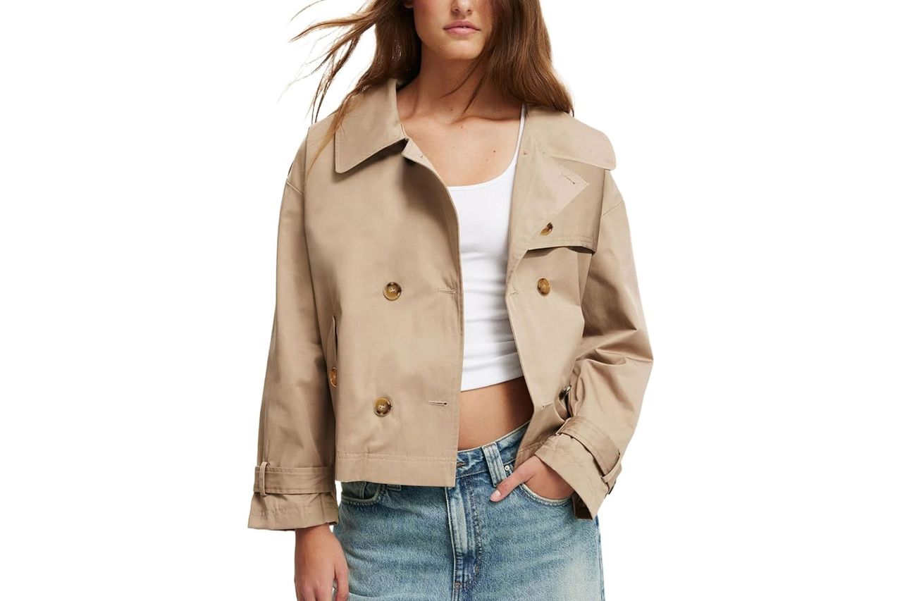 Kedera Cropped Trench Coat Credit: Amazon
