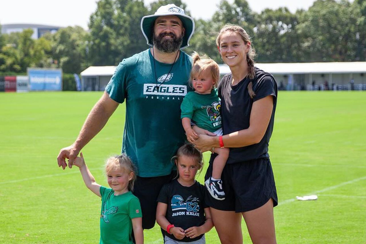 Jason and Kylie Kelce and their daughters Wyatt, Elliotte and BennettCredit: Kylie Kelce /Instagram