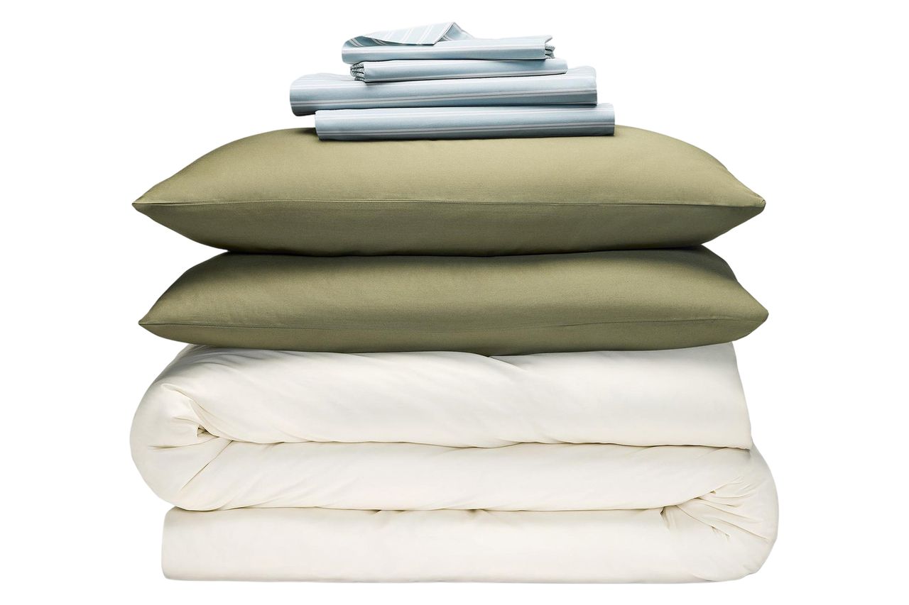 Luxe Sateen Hardcore Sheet Bundle Credit: Brooklinen