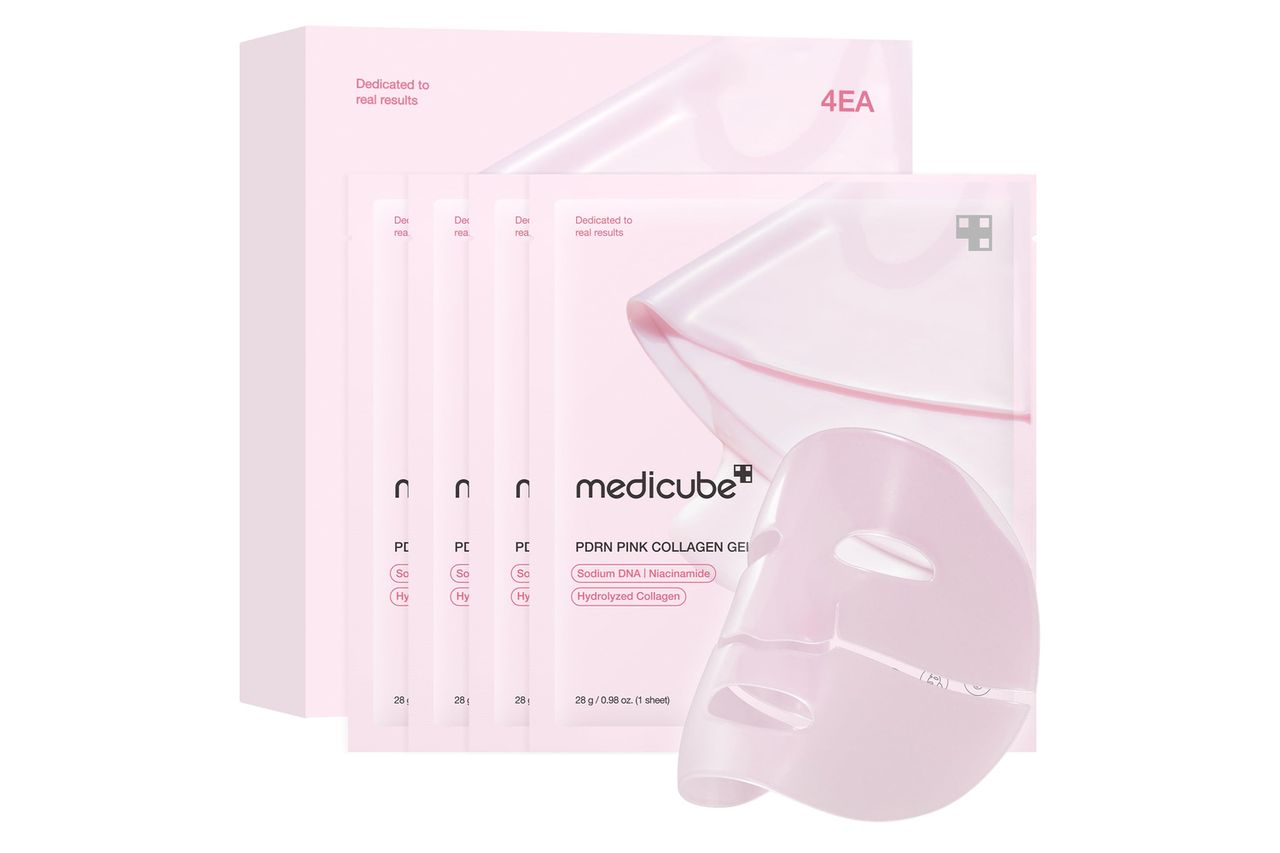 medicube Jelly Gel Mask with Salmon DNA PDRN Pink Collagen | Overnight Face Mask for Glass Glow Skin | Elasticity, Hydrating, Firming and Moisturizing | Korean Skincare, 28g x 4ea Credit: Amazon