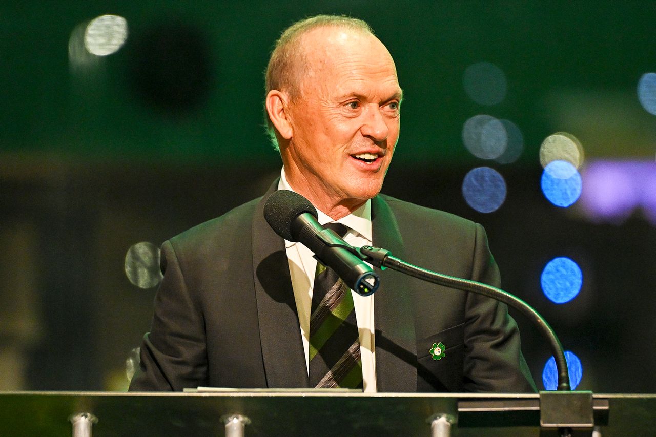 Michael Keaton, award winning actor and Mike and Kiya Tomlin, Super Bowl champion and internationally recognized fashion designer, were honored during the Ireland Funds Pittsburgh Gala on Thursday, March 12, 2026 in Pittsburgh, PA. Michael Keaton.Credit: Karl Roser / Pittsburgh Steelers