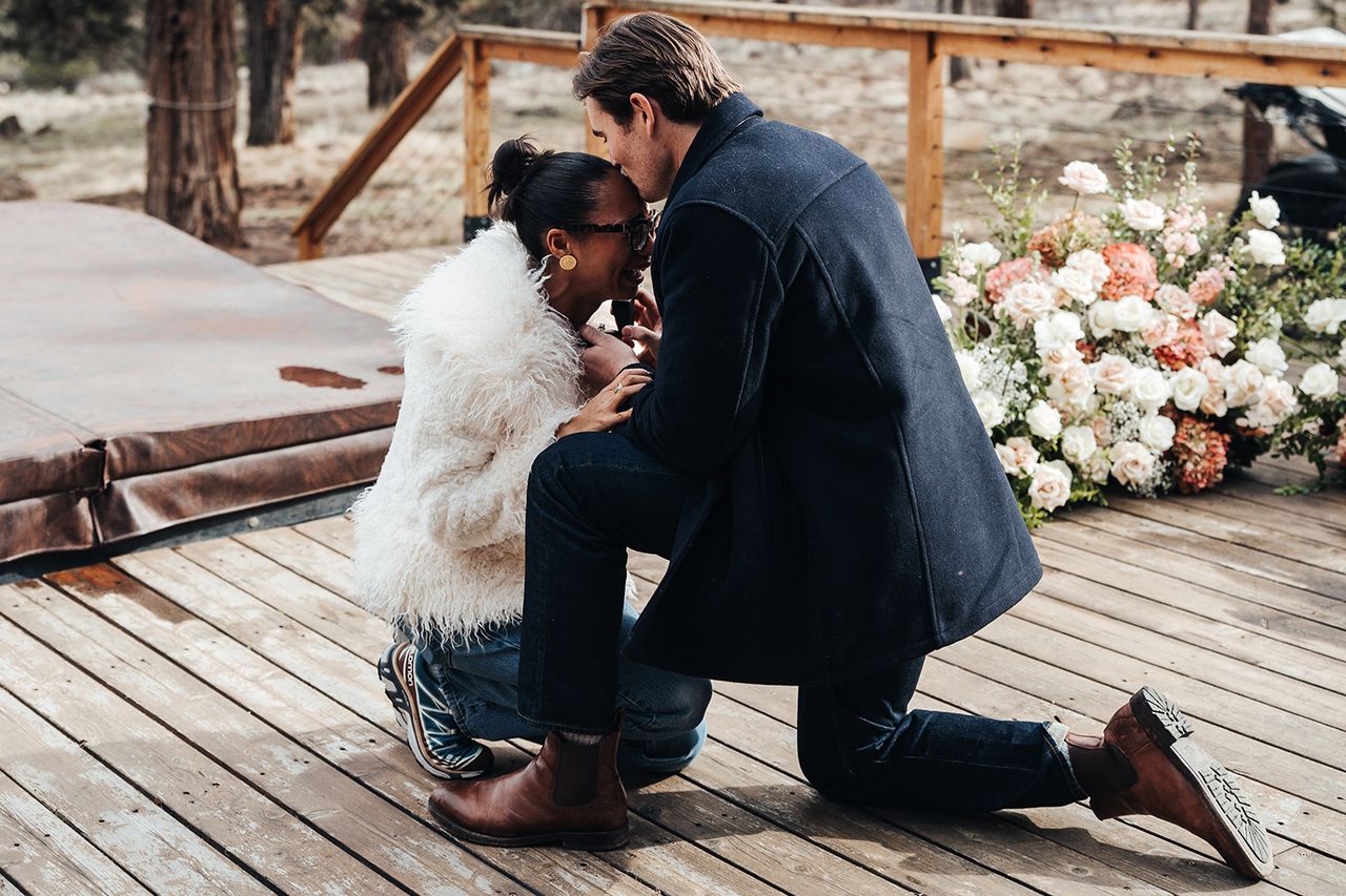 Nyla Durdin and her fiance Ryan during their proposalCredit: Nyla Durdin