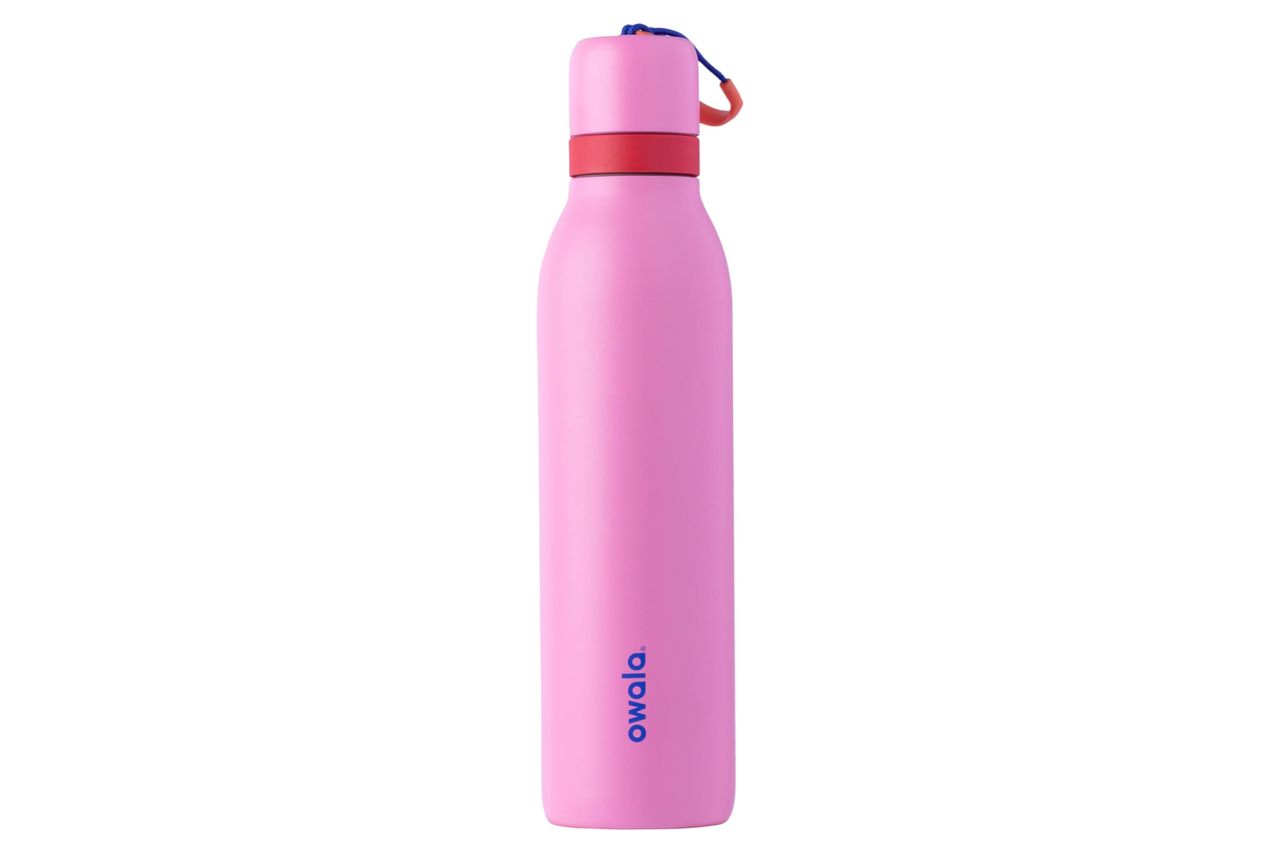 Owala FreeSip Twist Insulated Stainless Steel Water Bottle with Straw for Sports and Travel, BPA-Free, 24-oz, Fruit Punch Credit: Amazon