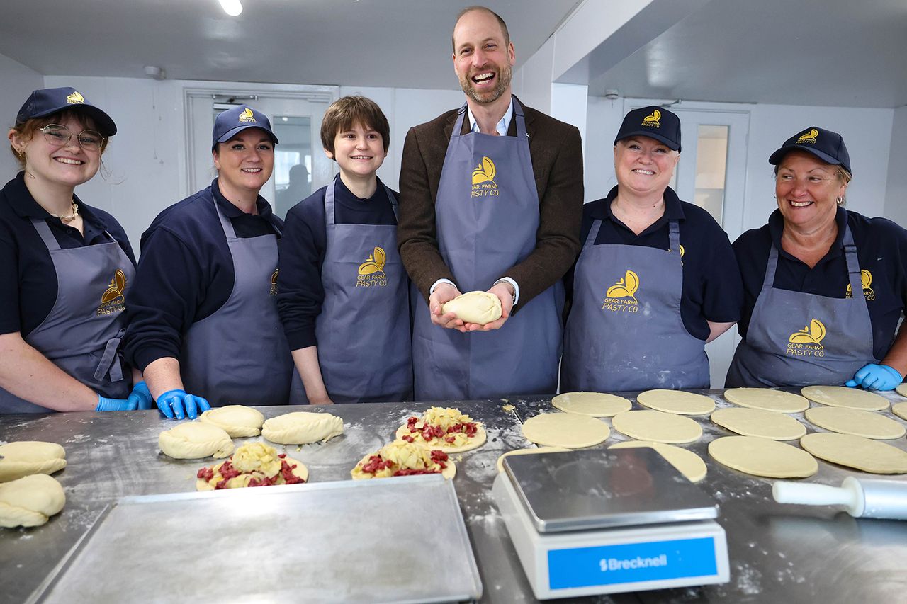 The Duke of Cornwall during a visit to Cornwall on St Piran’s Day, the county’s national day. The Prince began his visit at the Gear Farm Pasty Company Prince William.Credit: Andrew Parsons / Kensington Palace