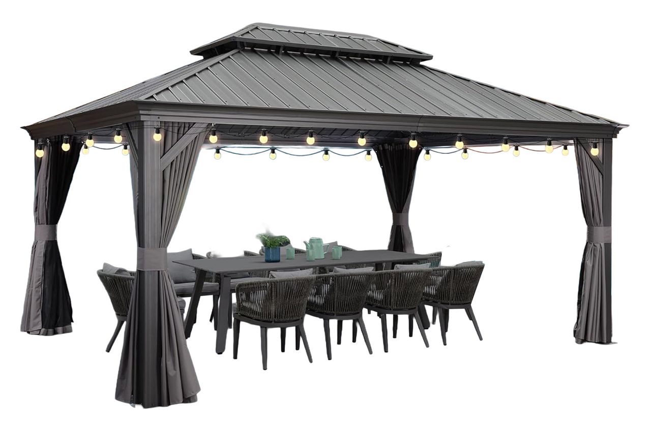 PURPLE LEAF 12' X 16' Permanent Gazebo Credit: Amazon