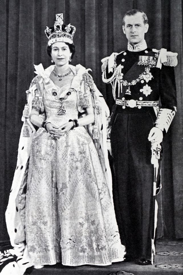 Queen Elizabeth with the Duke of Edinburgh at her coronationCredit: Universal History Archive/Universal Images Group