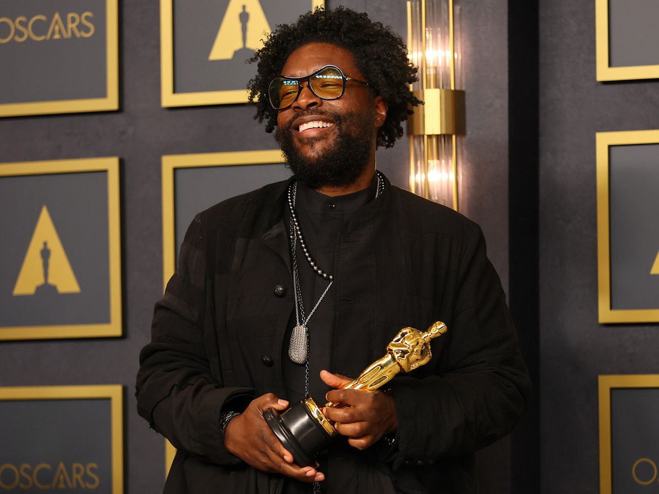 Ahmir 'Questlove' Thompson holds the Oscar for Best Documentary Feature Film during the 94th Academy Awards at the Dolby Theatre in L.A. on March 27, 2022Credit: Mike Coppola/Getty