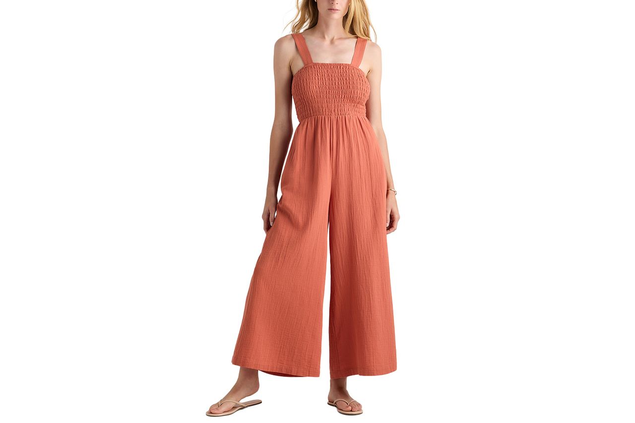 Quince 100% Organic Cotton Gauze Smocked Wide Leg Jumpsuit Credit: Quince