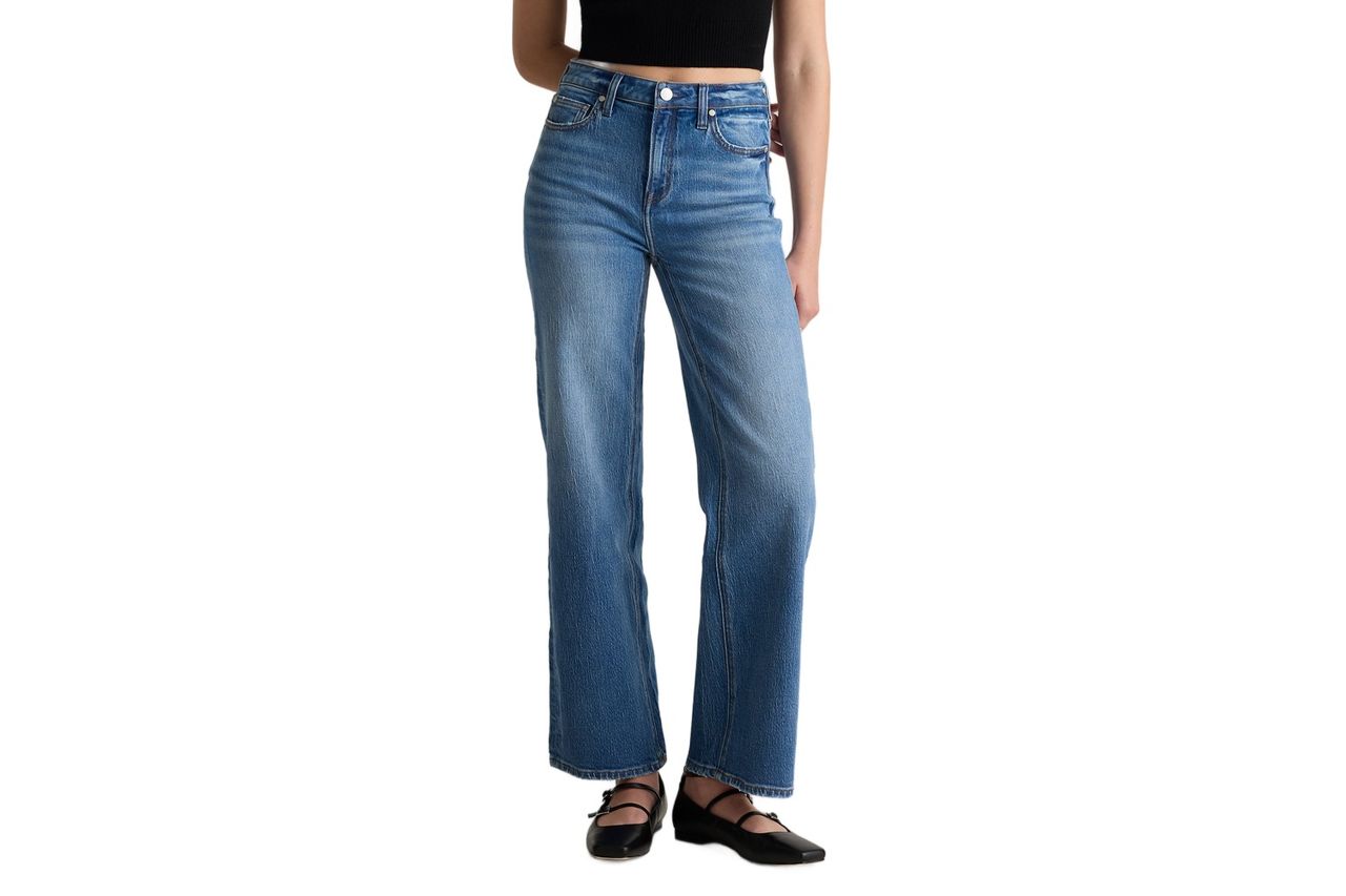 Quince bella stretch relaxed straight jeans Credit: Quince