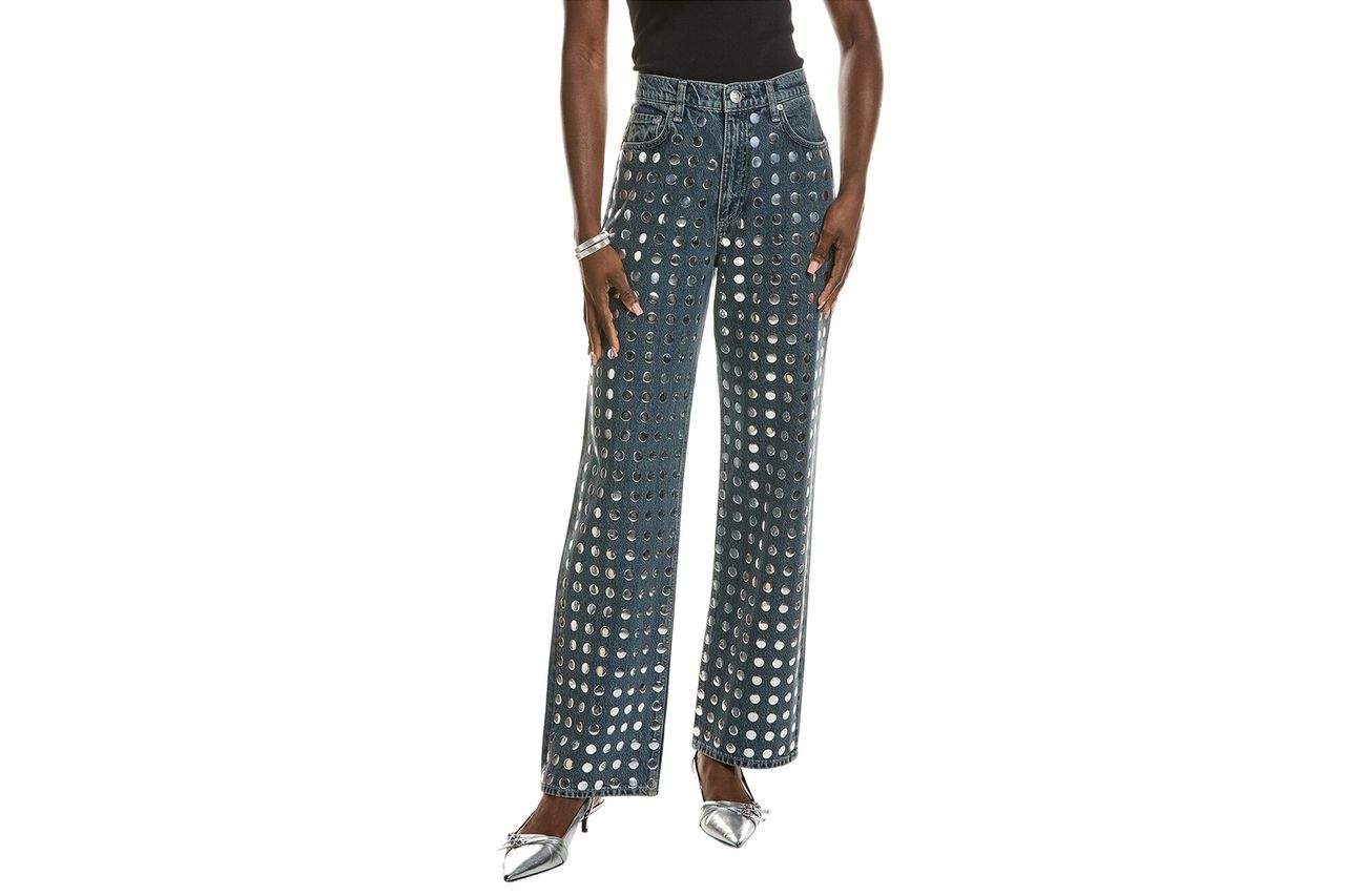 rag & bone Shea High-Rise Full Kingston Stud Relaxed Straight Jean Credit: Gilt