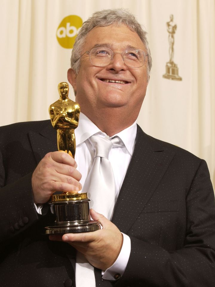 Randy Newman holds his Oscar for Best Original Song during the 74th Academy Awards at the Kodak Theatre in L.A. on March 24, 2002Credit: SGranitz/WireImage