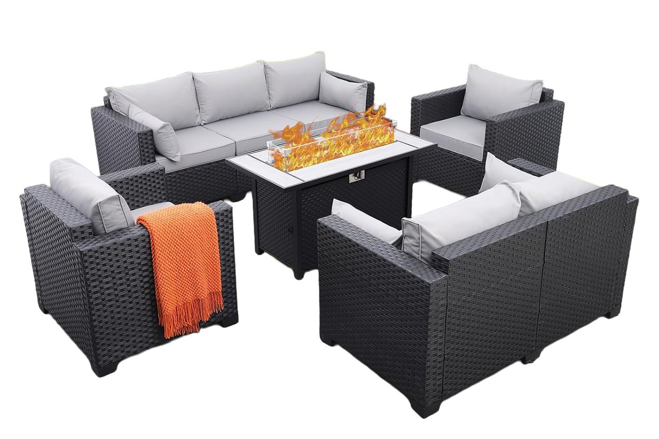 Rattaner 5 Pcs Outdoor Furniture Sets Credit: Amazon