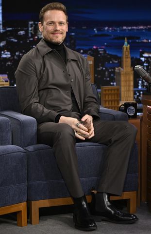 Sam Heughan during an interview on The Tonight Show Starring Jimmy Fallon Sam Heughan.Credit: Todd Owyoung/NBC via Getty
