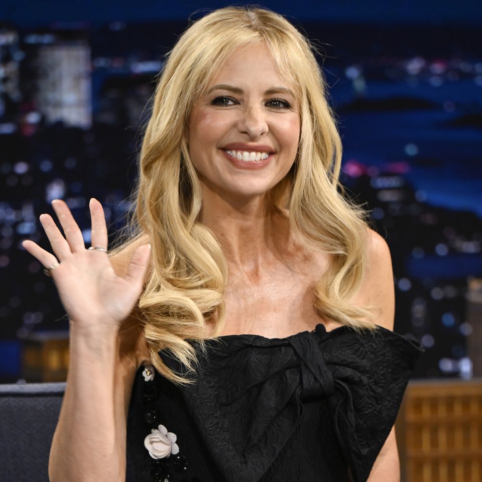 Sarah Michelle Gellar during an interview on The Tonight Show Starring Jimmy Fallon Sarah Michelle GellarCredit: Todd Owyoung/NBC via Getty