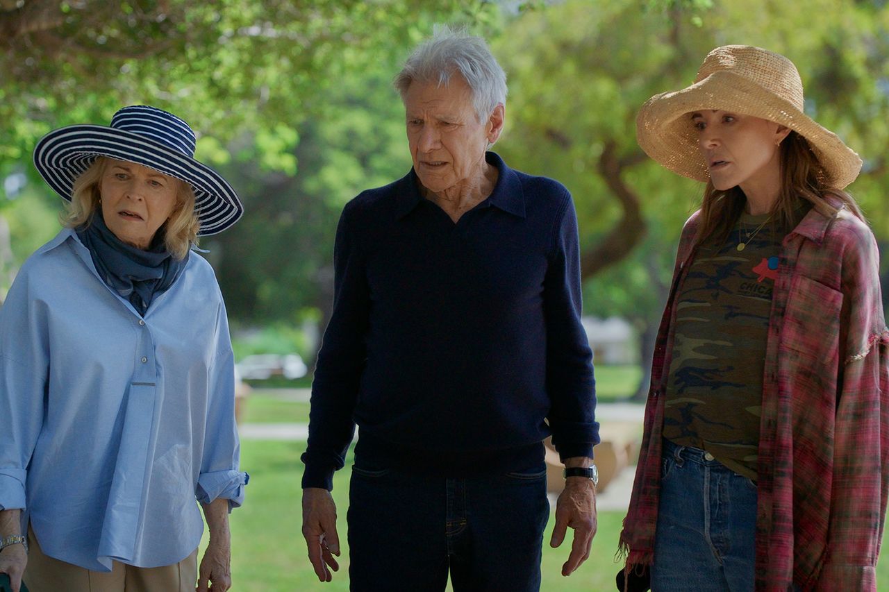 From left: Candice Bergen, Harrison Ford and Christa Miller on 'Shrinking' season 3Credit: Apple TV+