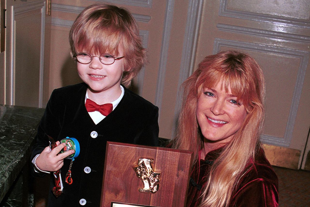 Susan Olsen with her son.Credit: Newsmakers/getty