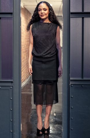 Tessa Thompson arrives on Late Night With Seth Meyers Tessa Thompson.Credit: Lloyd Bishop/NBC via Getty