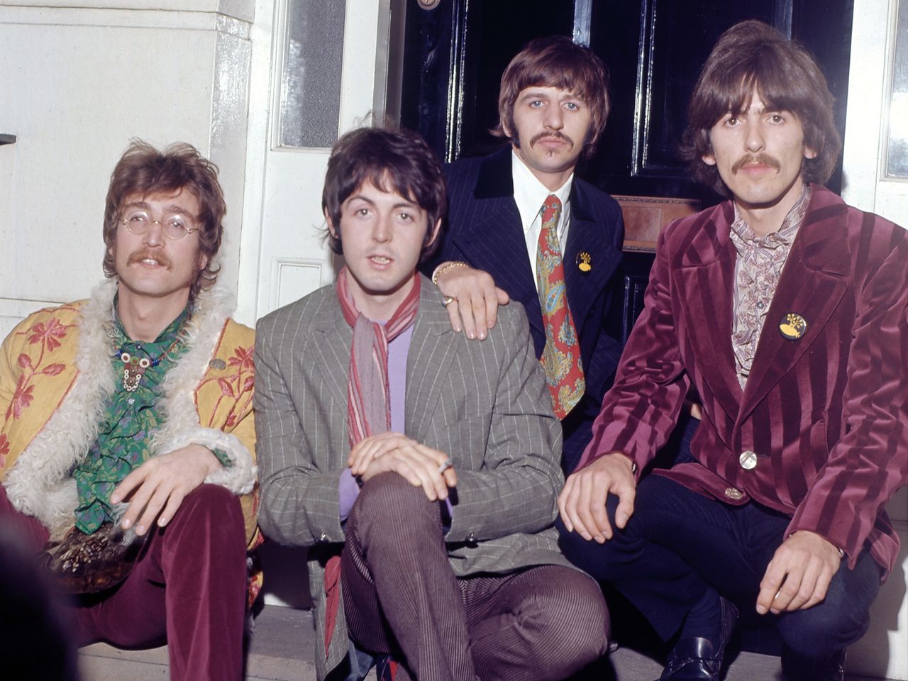 From left: John Lennon, Paul McCartney, Ringo Starr and George Harrison of the Beatles attend a press party at the home of manager Brian Epstein supporting the release of 'Sgt. Pepper's Lonely Hearts Club Band' on May 19, 1967Credit: Jeff Hochberg/Getty