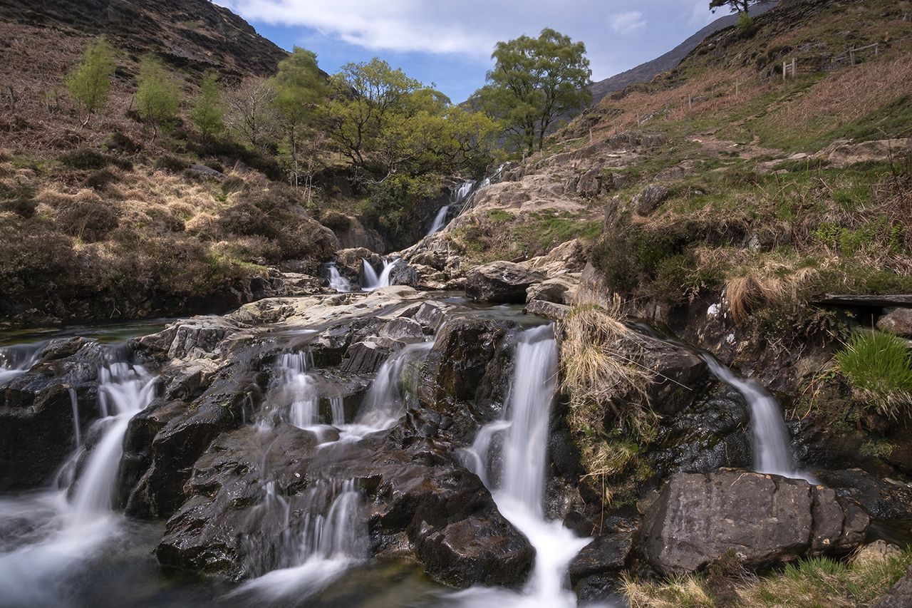 Waterfalls on the Afon Cwm Llan, Cwm Llan, The Watkin Path, Snowdonia National ParkCredit: Getty