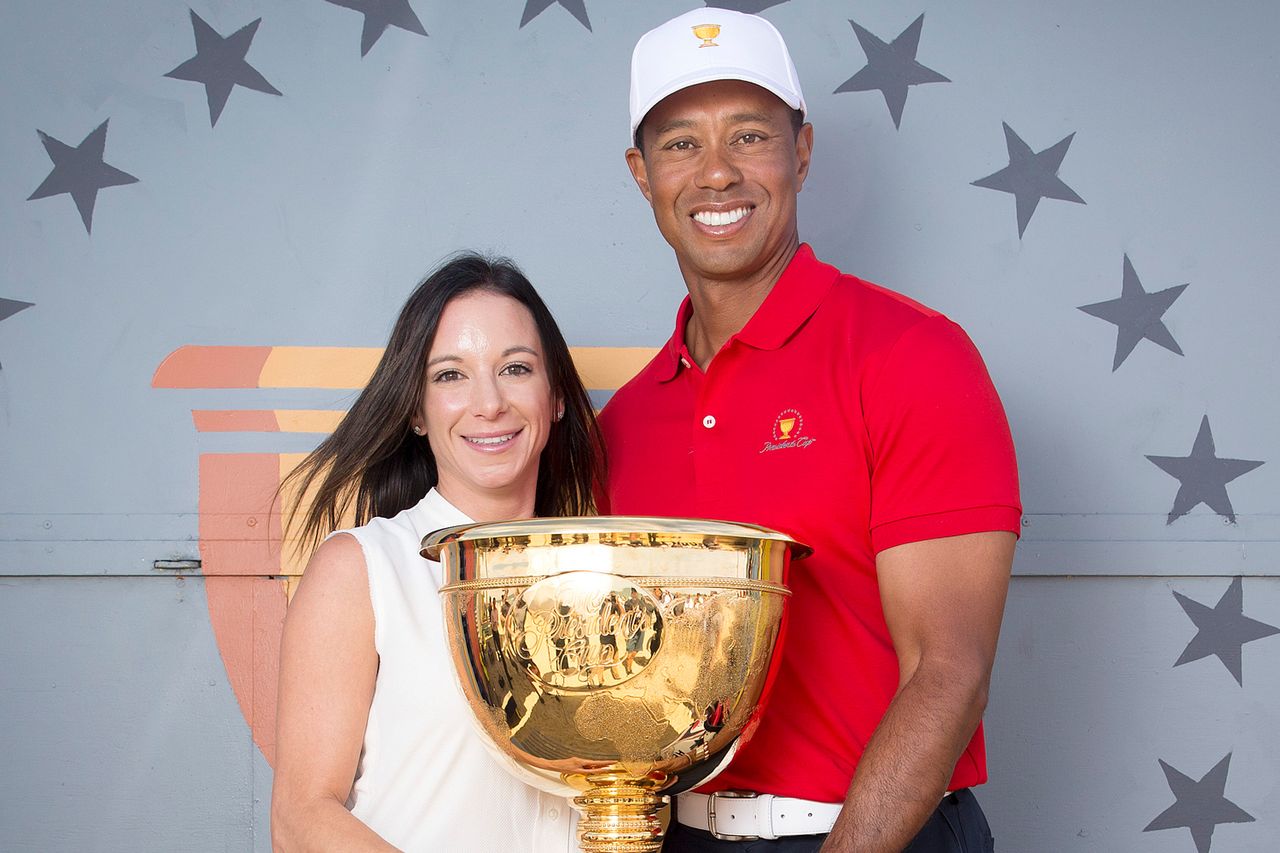 Erica Herman and Tiger Woods in 2018.Credit: Michael Klein / Newspix / Getty