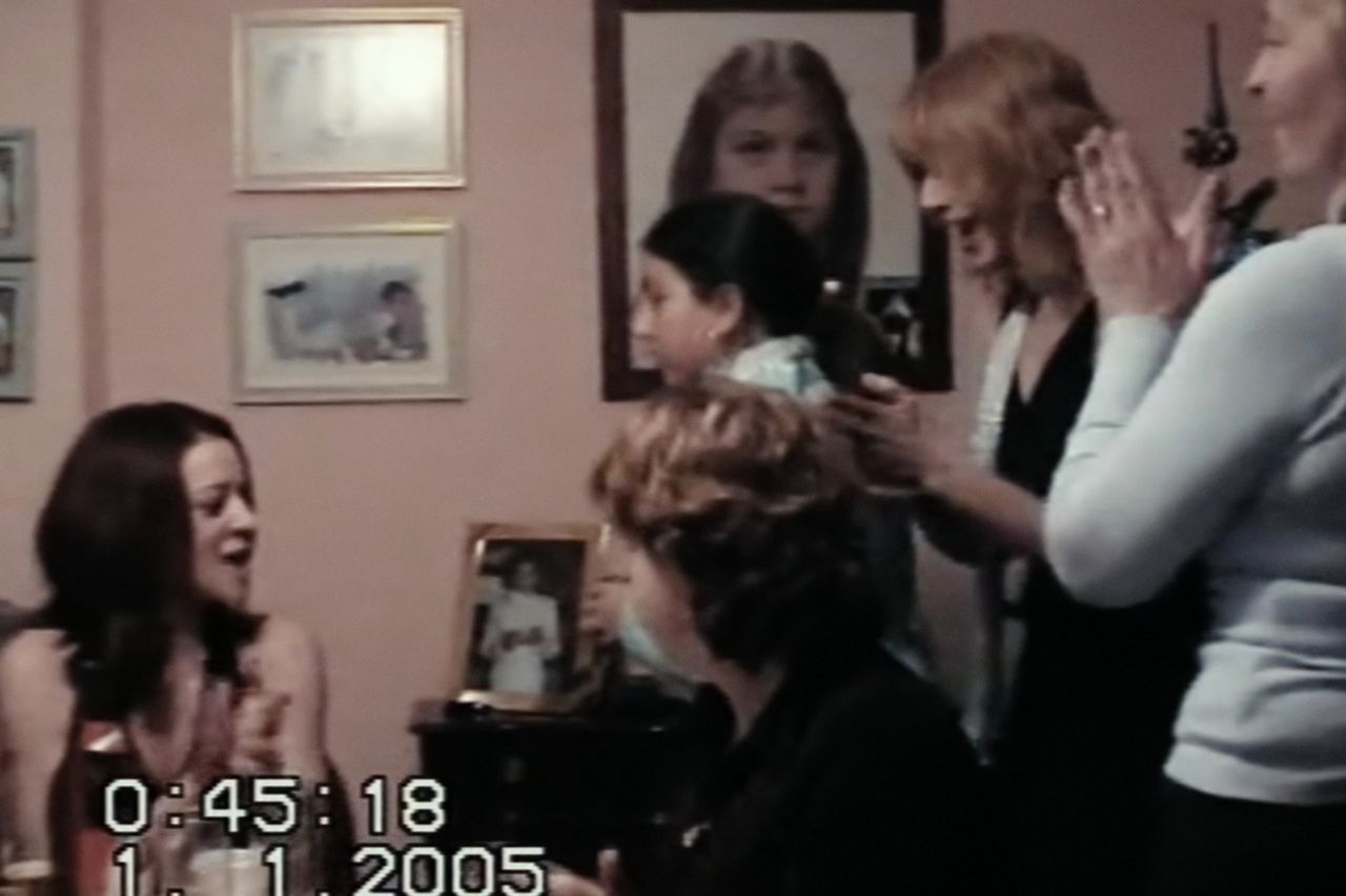 Esther Estepa and her family in 'The TikTok Killer'.Credit: Netflix