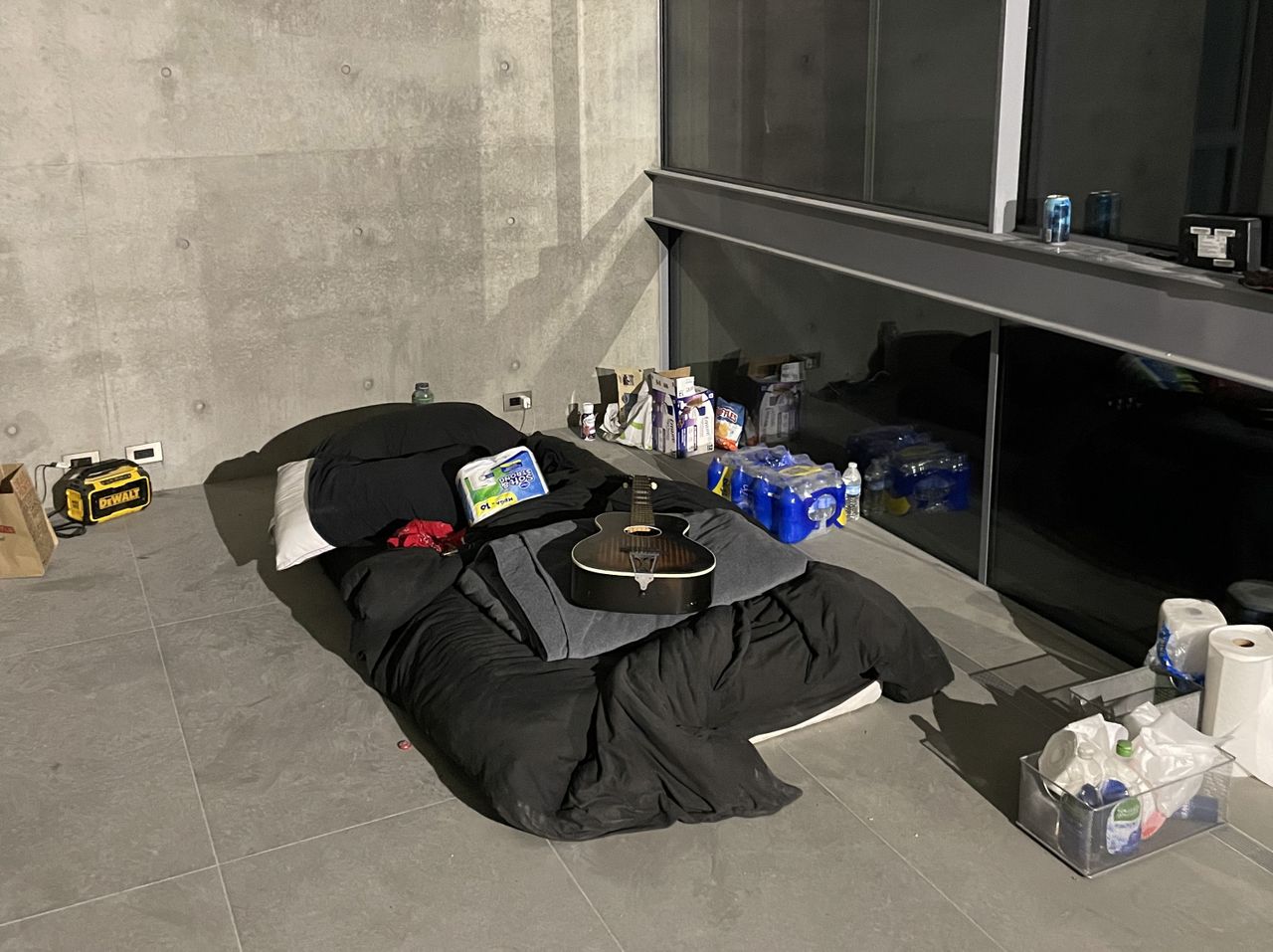 Tony Saxon's alleged sleeping conditions.Credit: Tony Saxon