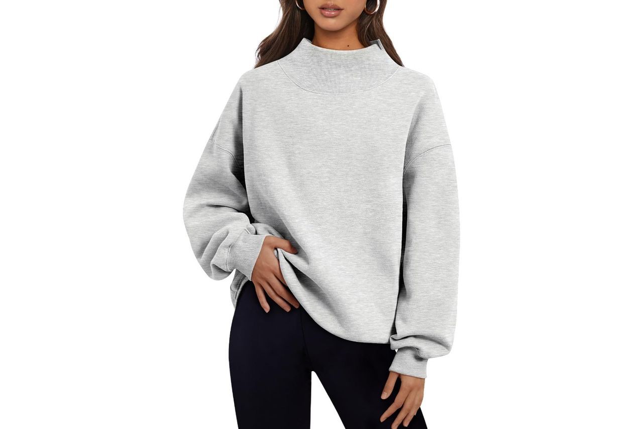 Trendy Queen Womens Oversized Sweatshirts Turtleneck Credit: Amazon