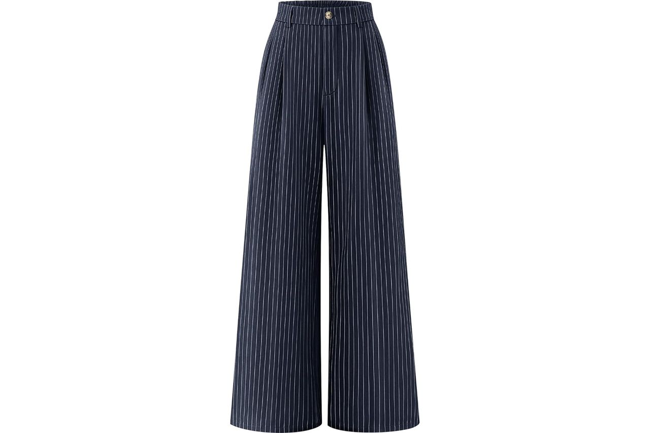 zesica womens wide leg striped palazoo pants Credit: Amazon
