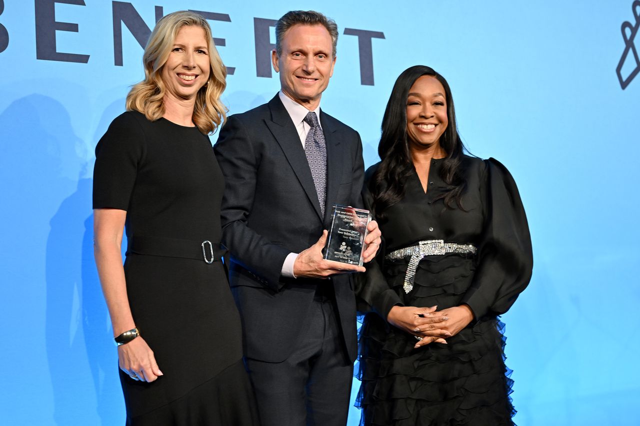 Christine Squires, Tony Goldwyn and Shonda RhimesCredit: Roy Rochlin/Getty