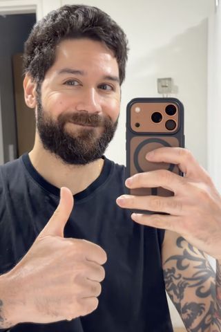 Elliot Coleman goes viral for cutting his hair Elliot Coleman shows off nine weeks of hair and beard growth after his viral transformationCredit: Elliot Coleman/TikTok