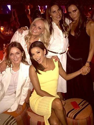 Geri Halliwell, Emma Bunton, Mel C and Victoria Beckham with Eva LongoriaCredit: Mel C/Instagram