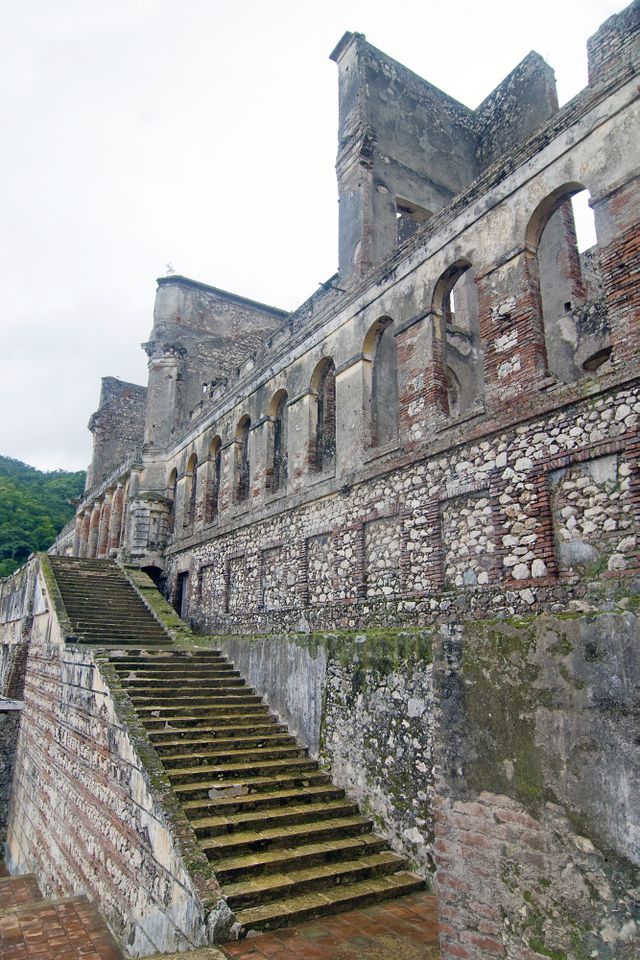 Frontal Wall of Sans-Souci Palace Ruins at Milot, Haiti Laferriere CitadelCredit: Getty