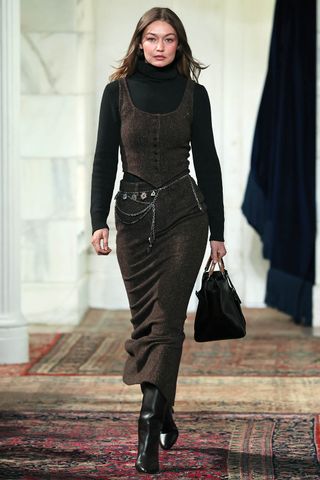 Gigi Hadid walks the runway for the Ralph Lauren fashion show during New York Fashion Week on February 10, 2026 in New York City. Gigi Hadid walks the runway for Ralph Lauren during New York Fashion Week on Feb. 10, 2026Credit: Dia Dipasupil/Getty