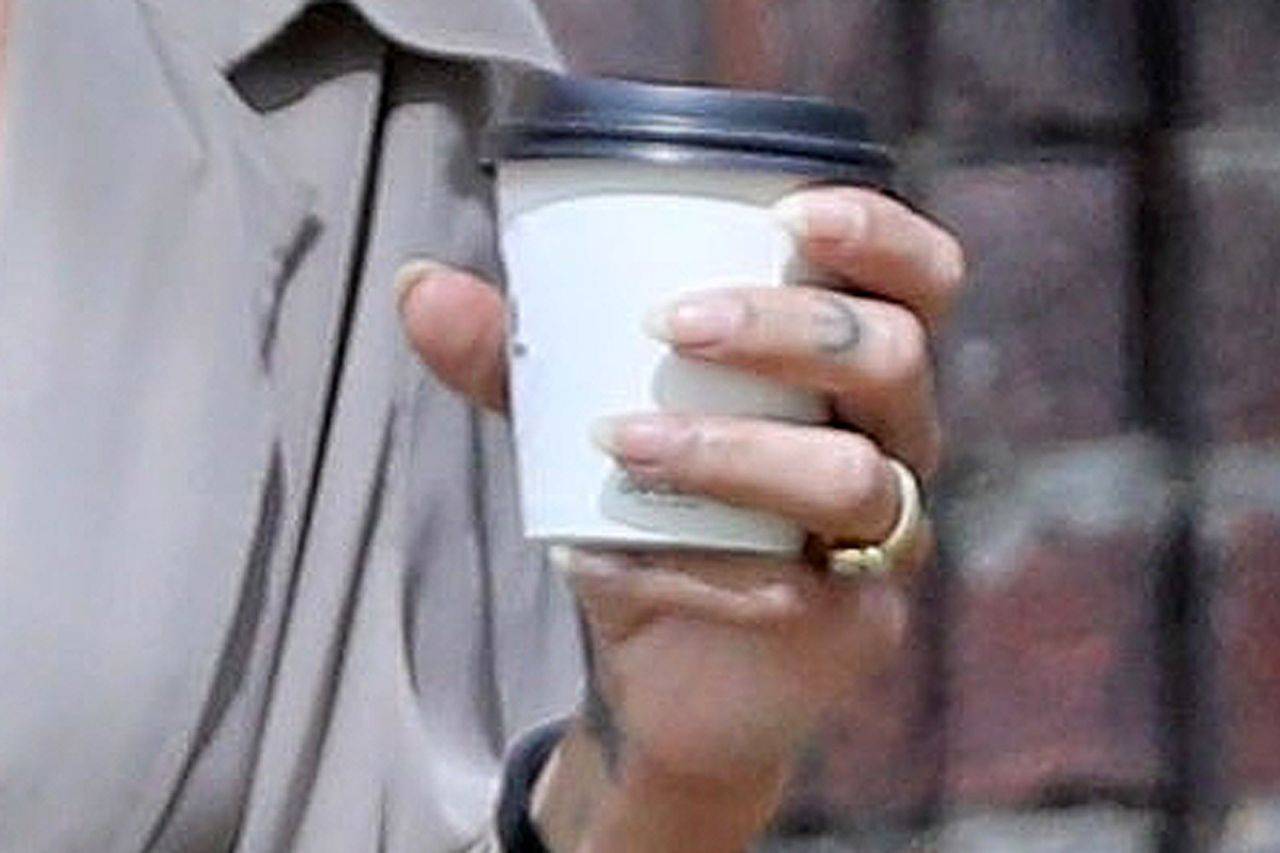 Close-up of Zoë Kravitz's ringCredit: Backgrid