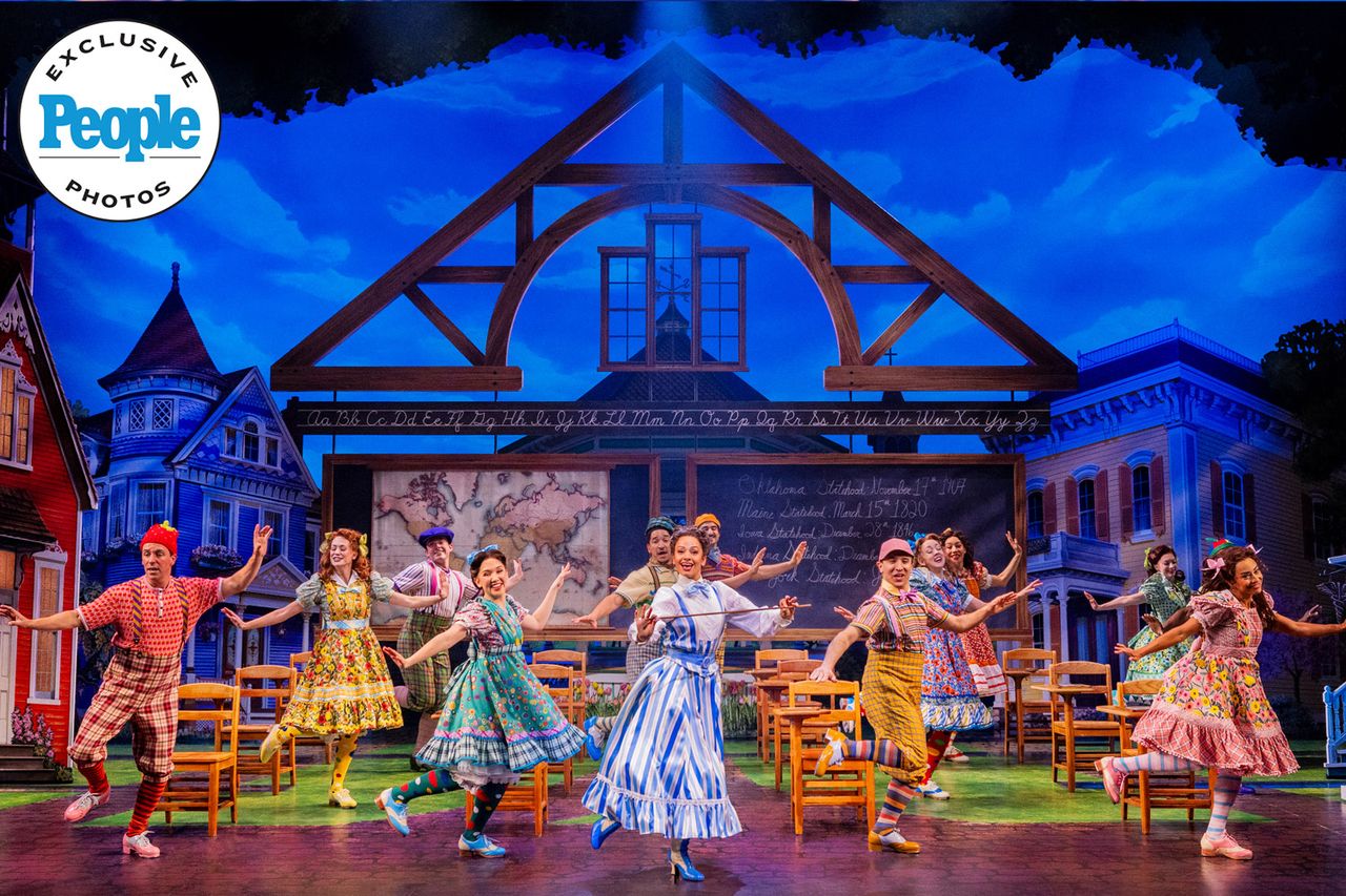 Isabelle McCalla and the cast of 'Schmigadoon!' on BroadwayCredit: Matthew Murphy and Evan Zimmerman
