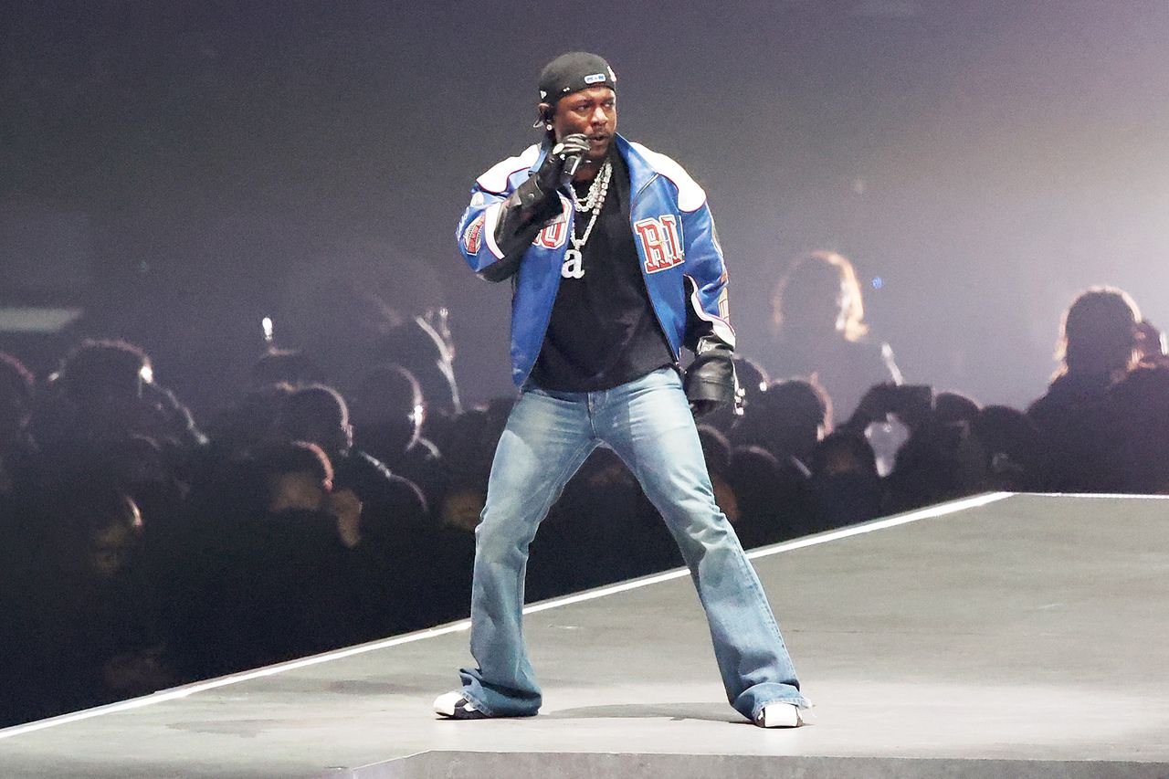 Kendrick Lamar performs onstage during the Apple Music Super Bowl LIX halftime show at Caesars Superdome in New Orleans on Feb. 9, 2025Credit: Cindy Ord/Getty