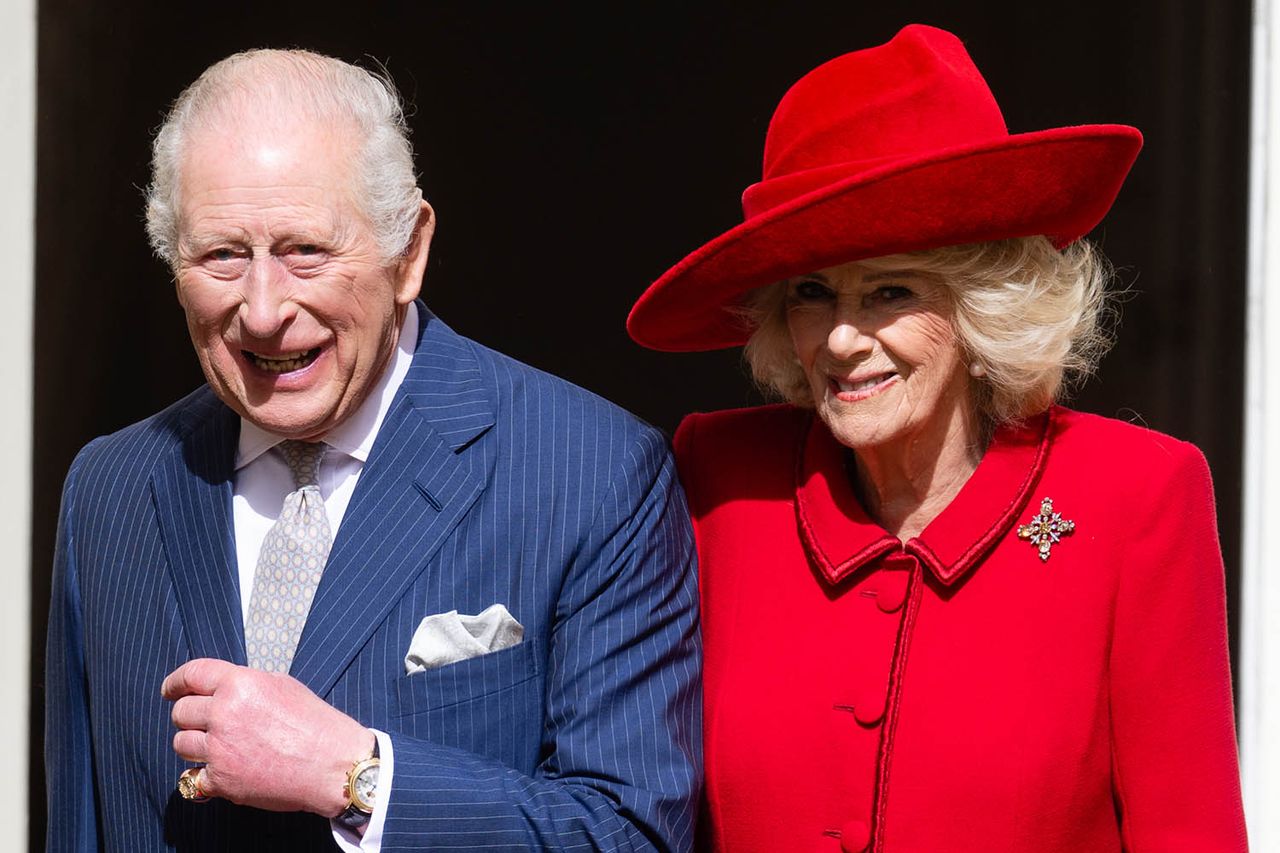 King Charles III and Queen Camilla attend the 2026 Easter Matins Service at St George's Chapel on April 05, 2026 in Windsor, England. King Charles and Queen Camilla at an Easter service on Sunday, April 5.Credit: Samir Hussein/WireImage