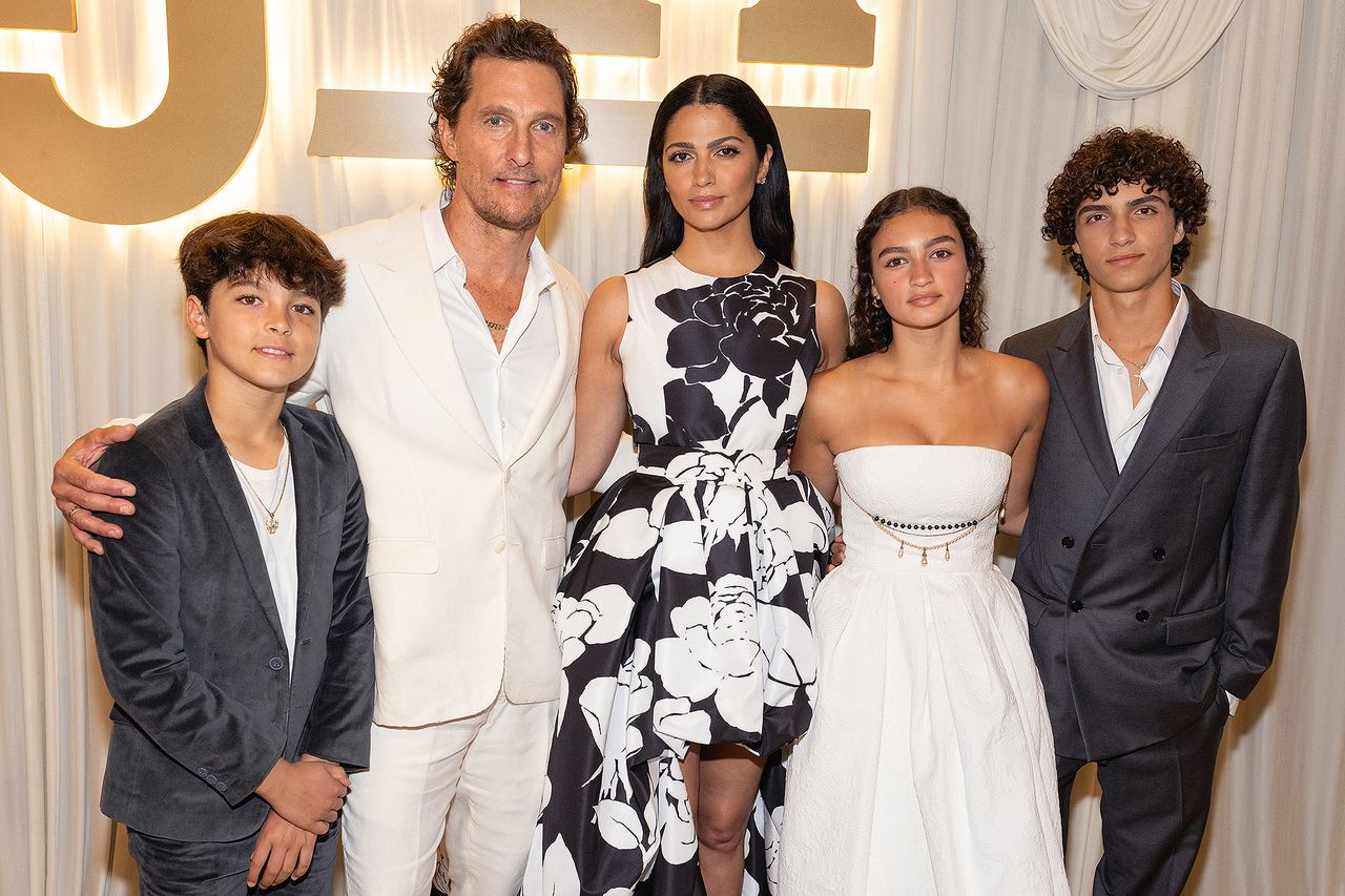 Matthew and Camila Avles McConaughey and their familyCredit: Rick Kern/FilmMagic