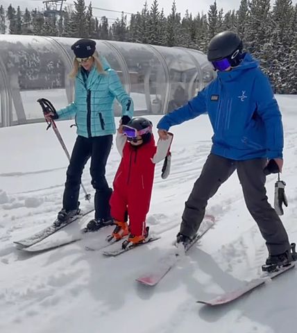 Paris Hilton and Phoenix Reum skiing Paris Hilton and Phoenix Barron Hilton Reum skiingCredit: Paris Hilton/Instagram