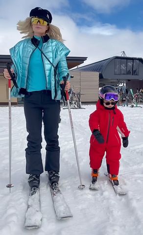 Paris Hilton and Phoenix Reum skiing Paris Hilton and Phoenix Barron Hilton Reum skiingCredit: Paris Hilton/Instagram