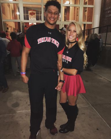 Patrick Mahomes and Brittany Mahomes at Boone Pickens Stadium in Stillwater, Okla., in November 2016Credit: Brittany Mahomes/Instagram