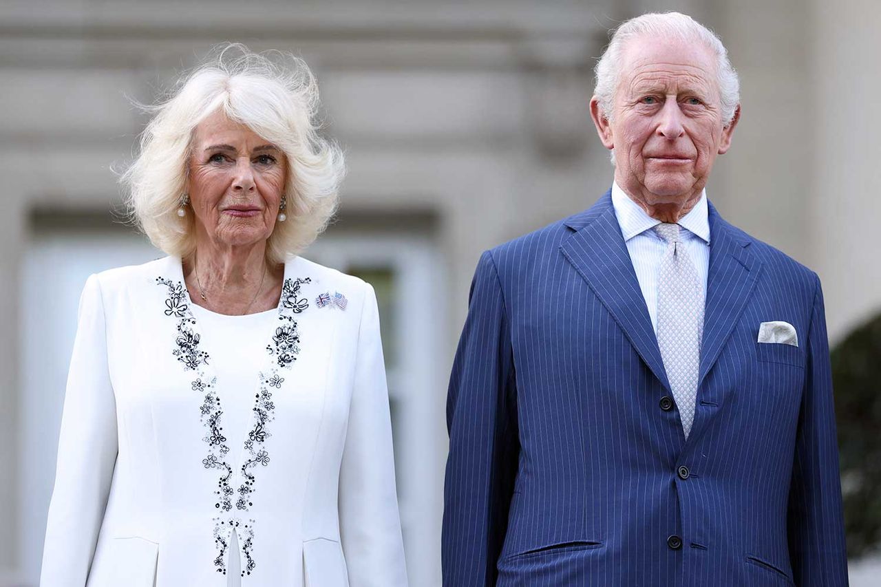Queen Camilla and King Charles attend a garden party in Washington, D.C. on April 27, 2026.Credit: Ian Volger - Pool/Getty