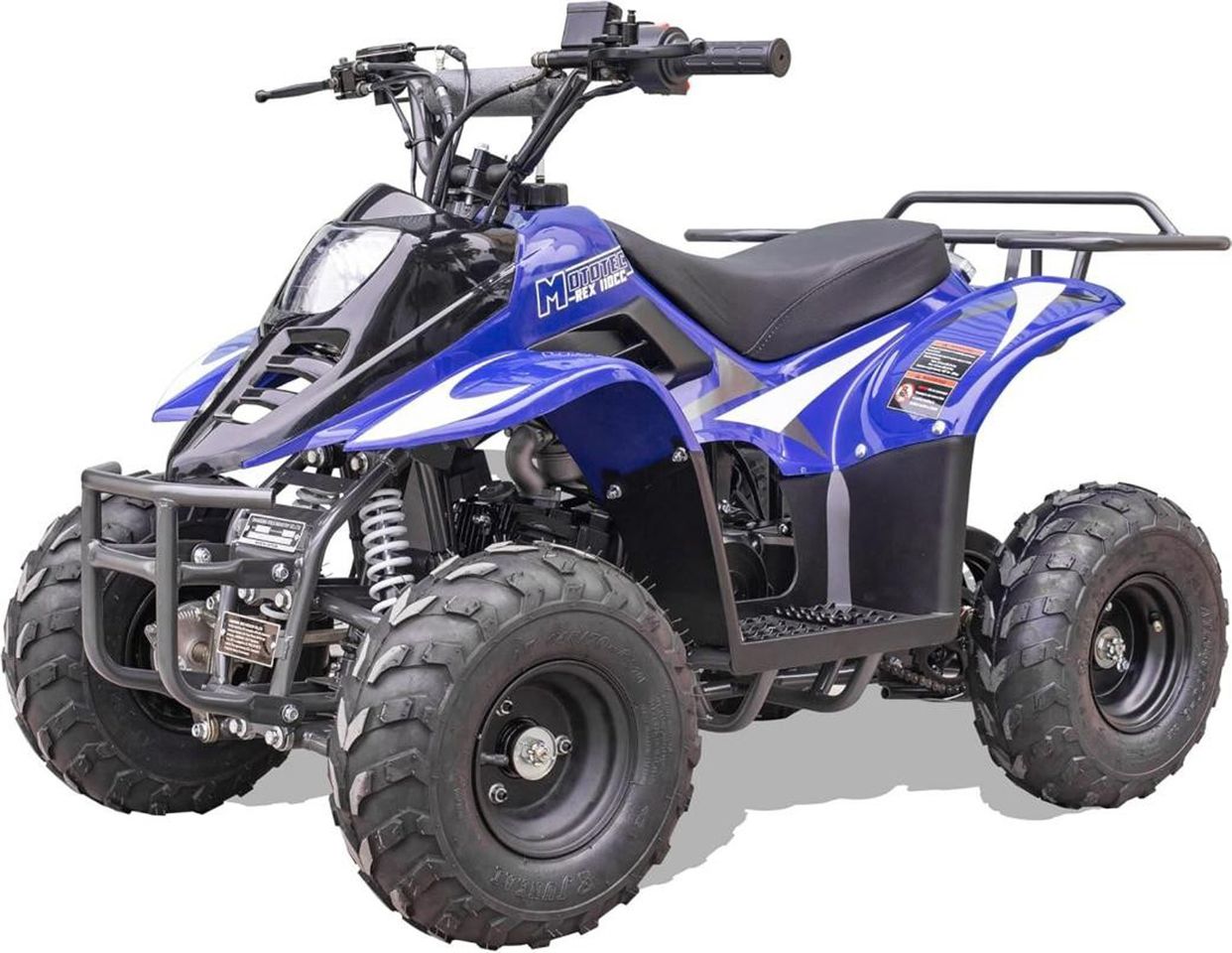 A photo of a recalled Rex110 Youth ATV in the color blue.Credit: cpsc.gov