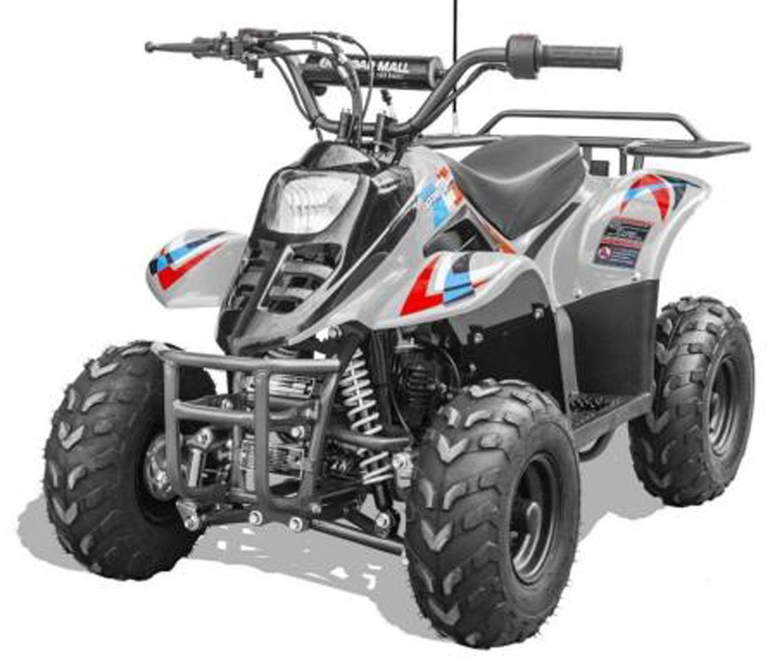 A photo of a recalled Rex110 Youth ATV in the color silver.Credit: cpsc.gov