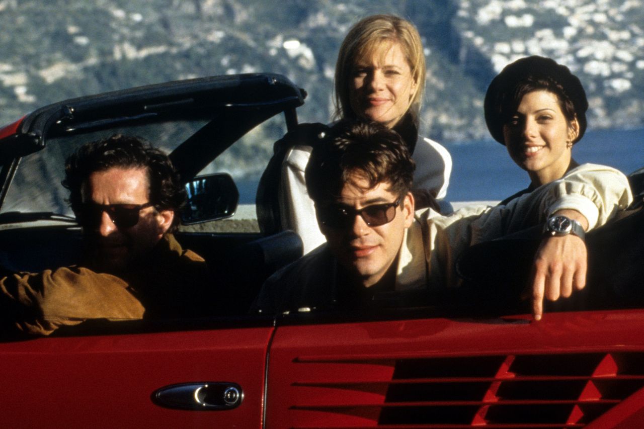 Joaquim Almeida, Robert Downey Jr., Bonnie Hunt and Marisa TomeiCredit: TriStar/Getty