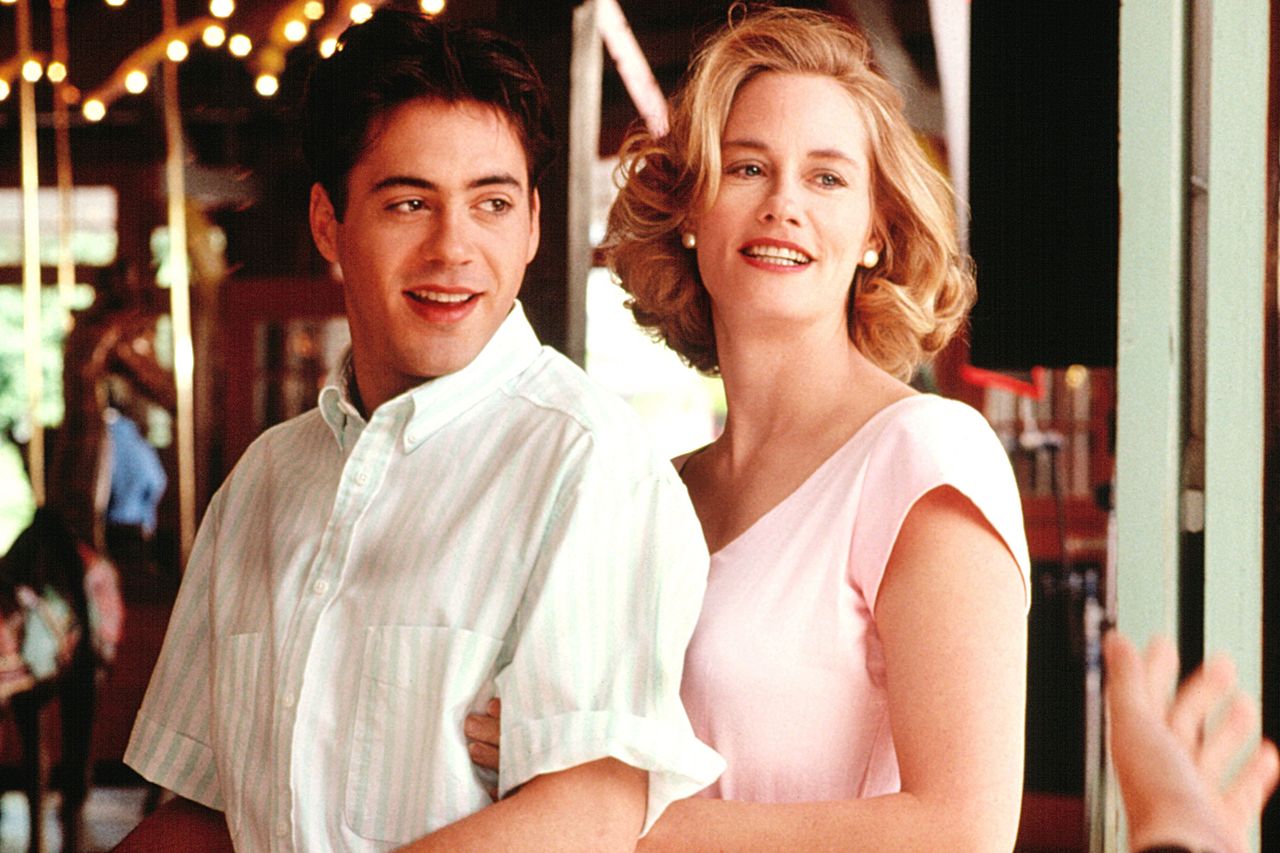 A young Robert Downey Jr. with Cybill Shepherd in 'Chances Are' (1989)Credit: Everett