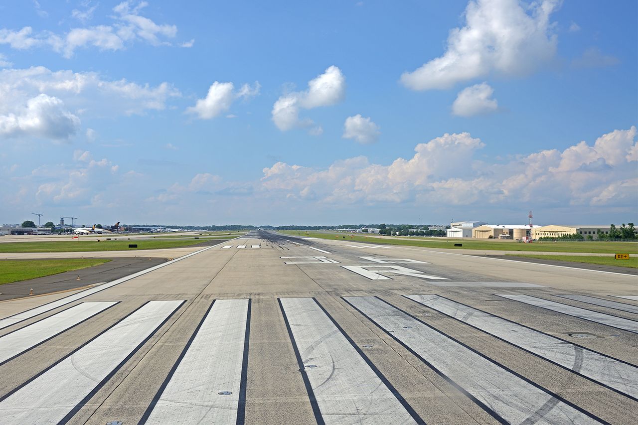 Runway at Charlotte Douglas International Airport North Carolina The runway at Charlotte Douglas International Airport, North Carolina (Stock image)Credit: Getty